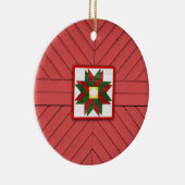 Stall Quilt Star 7 Keramik Ornament (Rechts)