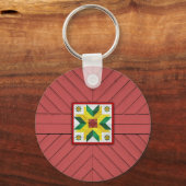 Stall Quilt Star 8 Schlüsselanhänger (Vorderseite)