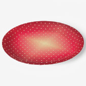 Stall Red und Burgund Pappteller (Schrägansicht)