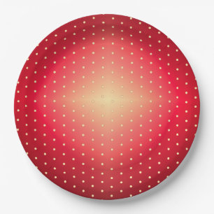 Stall Red und Burgund Pappteller