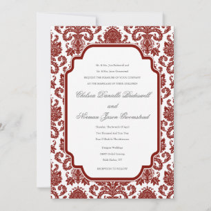 Stall Red Weddings Damask Muster Vorlage