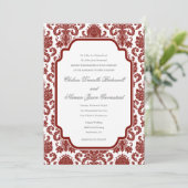 Stall Red Weddings Damask Muster Vorlage (Stehend Vorderseite)