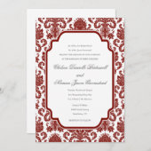 Stall Red Weddings Damask Muster Vorlage (Vorne/Hinten)