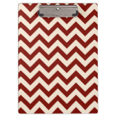 Stall Red Zickzack Pattern Klemmbrett (Vorderseite)