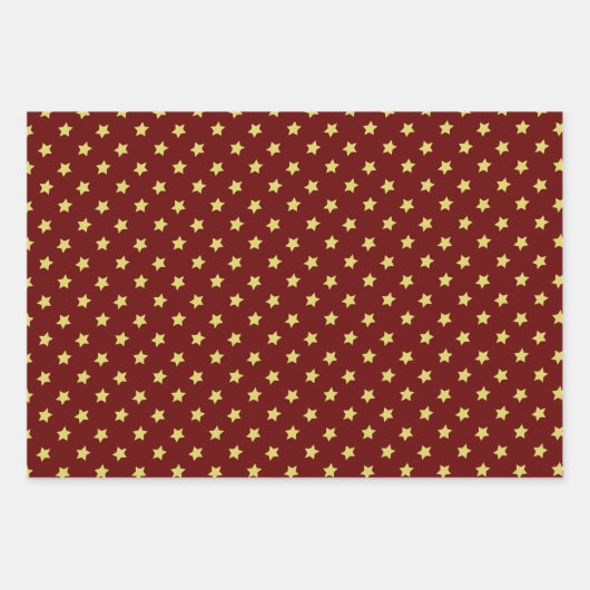 Stall Rot Burgund und Türkis Geschenkpapier Set (Vorderseite 3)