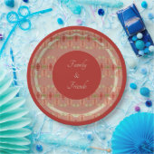 Stall rot mit Creme Pappteller (Party)