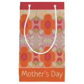 Stall Rot und Orange Gemustert Kleine Geschenktüte (Vorderseite)