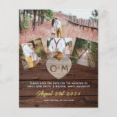 Stall Rustic Holz Foto Collage graviert Herz (Vorderseite)