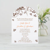 Stall Rustikale Blumengestalt Hochzeit Einladung (Stehend Vorderseite)