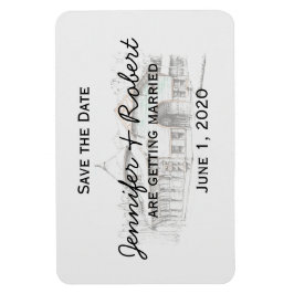 Stall Sketch Country Hochzeit Save the Date Magnet