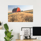 Stall, Sommer Weizenfelder in der Nähe von Sprague Poster (Heimbüro)