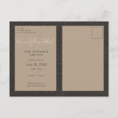 Stall & Stiefel Rustikale Cowboy-Hochzeit retten D Ankündigungspostkarte (Rückseite)