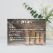 Stall & Stiefel Rustikaler Cowboy Western Hochzeit Begleitkarte (Stehend Vorderseite)