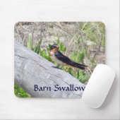 Stall Swallow auf Zaun Mousepad (Mit Mouse)