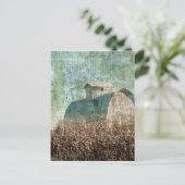 Stall- und Maisfeld in der Nähe der Erntezeit Postkarte (Stehend Vorderseite)