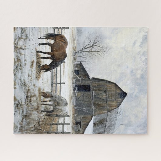 Stall und Pferde Jigsaw Puzzle (Horizontal)