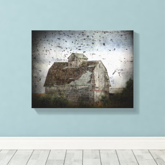 Stall und Vögel Leinwanddruck (Insitu (Holzboden))