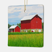 Stall und Weide im Roten Land Keramikornament (Links)