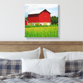 Stall und Weide im Roten Land Leinwanddruck (Insitu (Schlafzimmer))