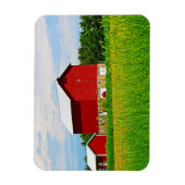 Stall und Weide im Roten Land Magnet (Vertikal)
