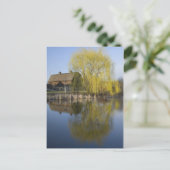 Stall und Willow am Teich Postkarte (Stehend Vorderseite)