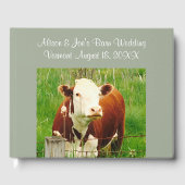 Stall Wedding Cow Couple (Namen) Gästebuch (Vorderseite)