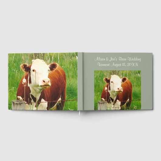 Stall Wedding Cow Couple (Namen) Gästebuch (Voll)