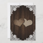 Stall Wedding Rustic Holz String Lights Floral Lac Save The Date (Rückseite)