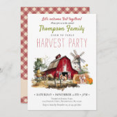 Stall Windmill Fall Harvest Party Erntedank Einladung (Vorne/Hinten)