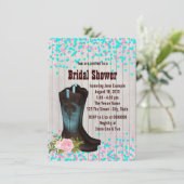 Stall Wood Country Brautparty Einladung (Stehend Vorderseite)