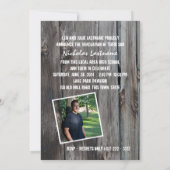 Stall Wood Country Grad Twin Foto Einladung (Rückseite)