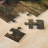 Stall Wood Farm Hühnchen Französischer Landhahn Puzzle (Seite)