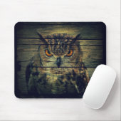 Stall Wood Gothic wild bird Spooky Hoot Uhu Mousepad (Mit Mouse)