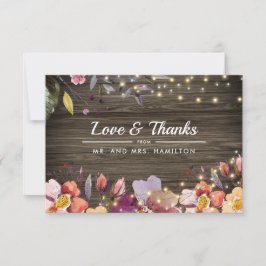 Stall Wood Herbst Blume Hochzeit Danke Karte