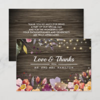 Stall Wood Herbst Blume Hochzeit Danke Karte