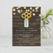 Stall Wood String Light Sonnenblumen Probe Abendes Einladung (Stehend Vorderseite)