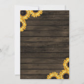 Stall Wood String Lights Sunflower Engagement Part Einladung (Rückseite)