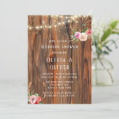 Stall Wood Wagon Wheel Horseshoe Polterabend Einladung (Stehend Vorderseite)