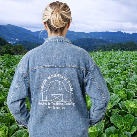 Stallbetrieb Name Slogan Business Jeansjacke