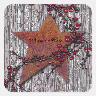 Stallboards Rusted Star Quadratischer Aufkleber