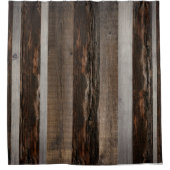 Stallbrett veredelt Holz Rustikales Holz Duschvorhang (Vorderseite)