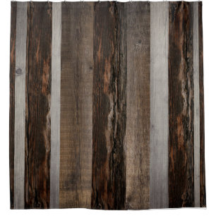 Stallbrett veredelt Holz Rustikales Holz Duschvorhang