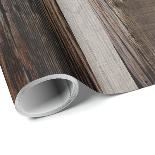 Stallbrett veredelt Holz Rustikales Holz Geschenkpapier (Rolleneckpunkt)