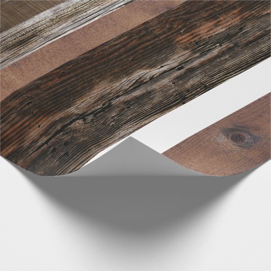 Stallbrett veredelt Holz Rustikales Holz Geschenkpapier (Ecke)