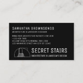 Ställe der Schwarzen Neuen Minimalistischen Archit Visitenkarte (Rückseite)