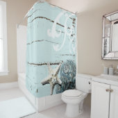 Stallholz Aqua-Seesterne-Muscheln Duschvorhang (Beispiel)