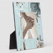 Stallholz Aqua-Seesterne-Muscheln Fotoplatte (Seite)