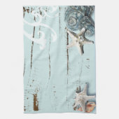 Stallholz Aqua-Seesterne-Muscheln Küchentuch (Vertikal)