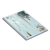 Stallholz Aqua-Seesterne-Muscheln Notizblock (Rechte Seite)