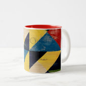 Stallholz bemalt gesteppt Rustikale Werkstatt Tass Zweifarbige Tasse (VorderseiteRechts)